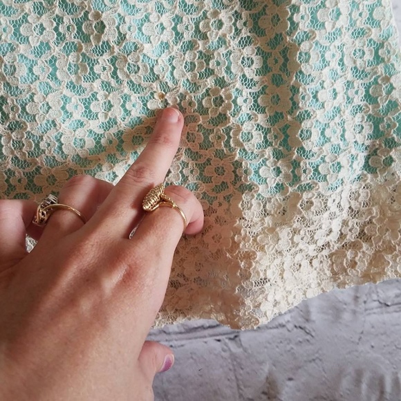 Tulle by ModCloth Ivory & Blue Lace Dress - Picture 8 of 8